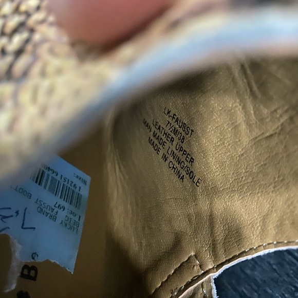 Lucky Brand Womens  Boots Size 7.5 Python Snake Skin Ankle Booties NWT - Picture 6 of 9